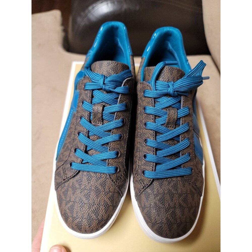 MICHAEL KORS Poppy Brown  LAGOON Logo Sneakers Size 6. 5 MSRP $165.00 - Picture 2 of 11